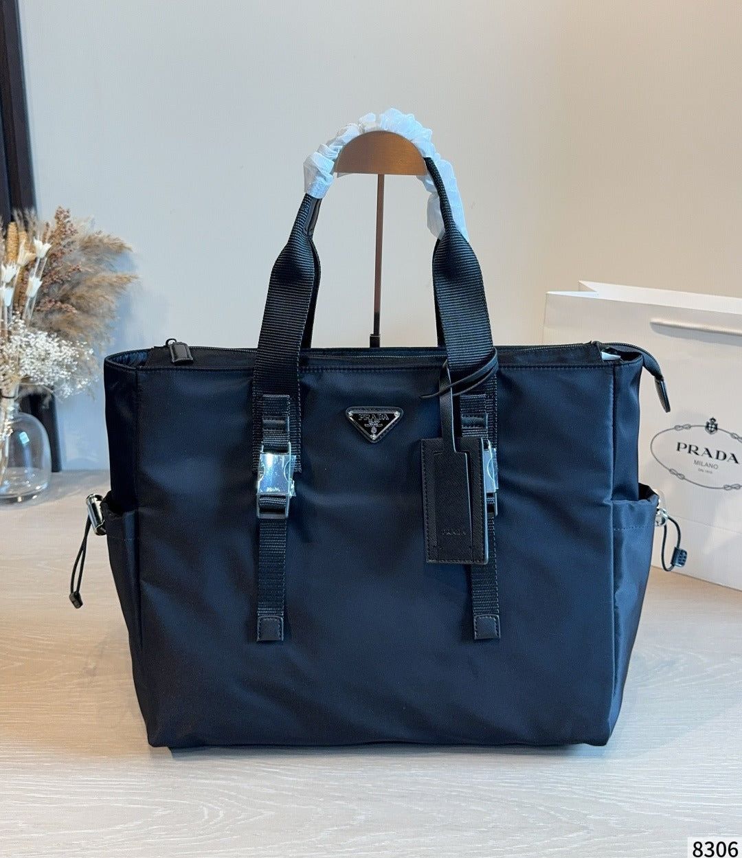 Prada Nylon Enamel Handbag