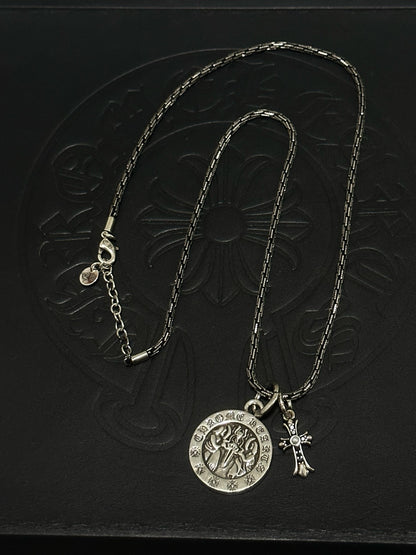 Chrome Hearts Sterling Silver Cross Necklace