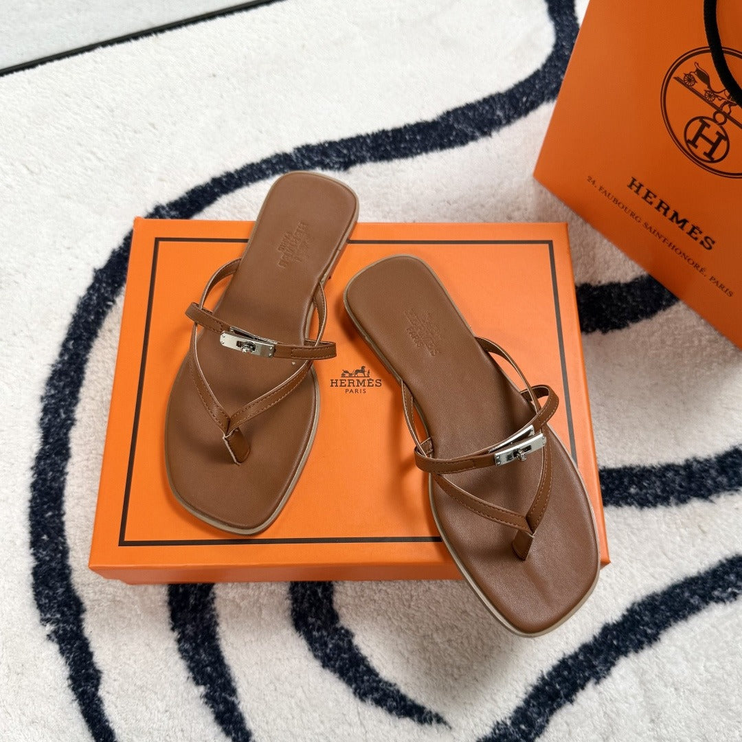 Hermes Leather Logo Slides