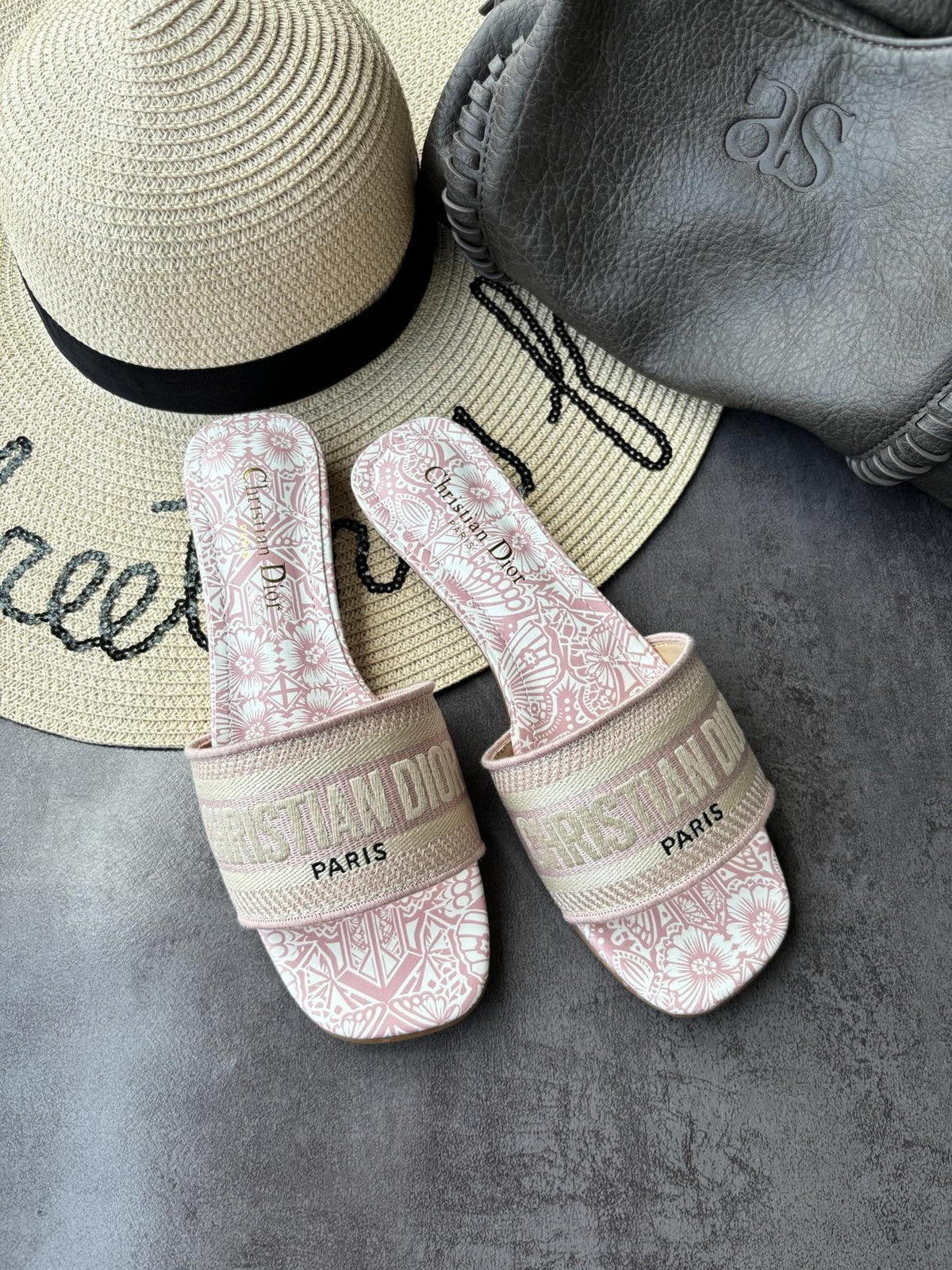 Dior Square Toe Slides
