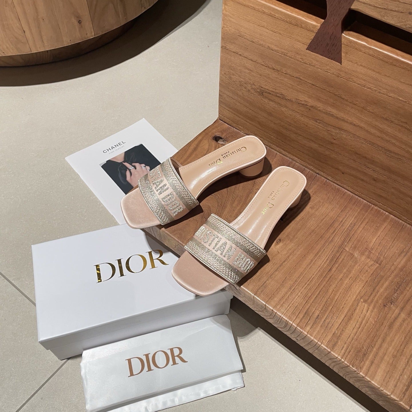 Dior Embroidered Slides