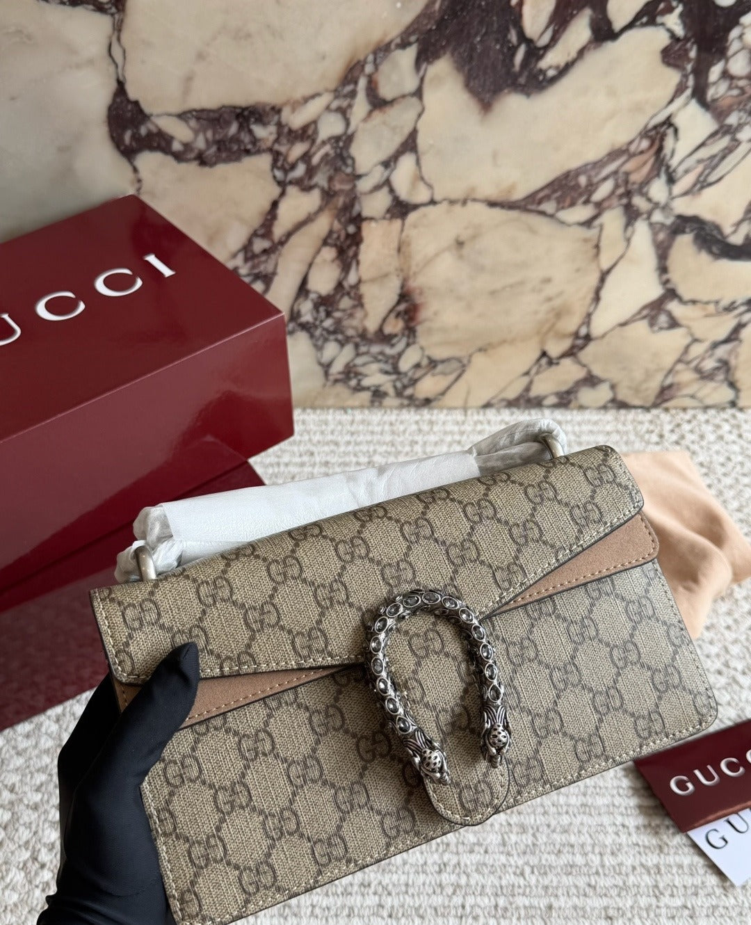 Gucci Leather Dionysus Clutch