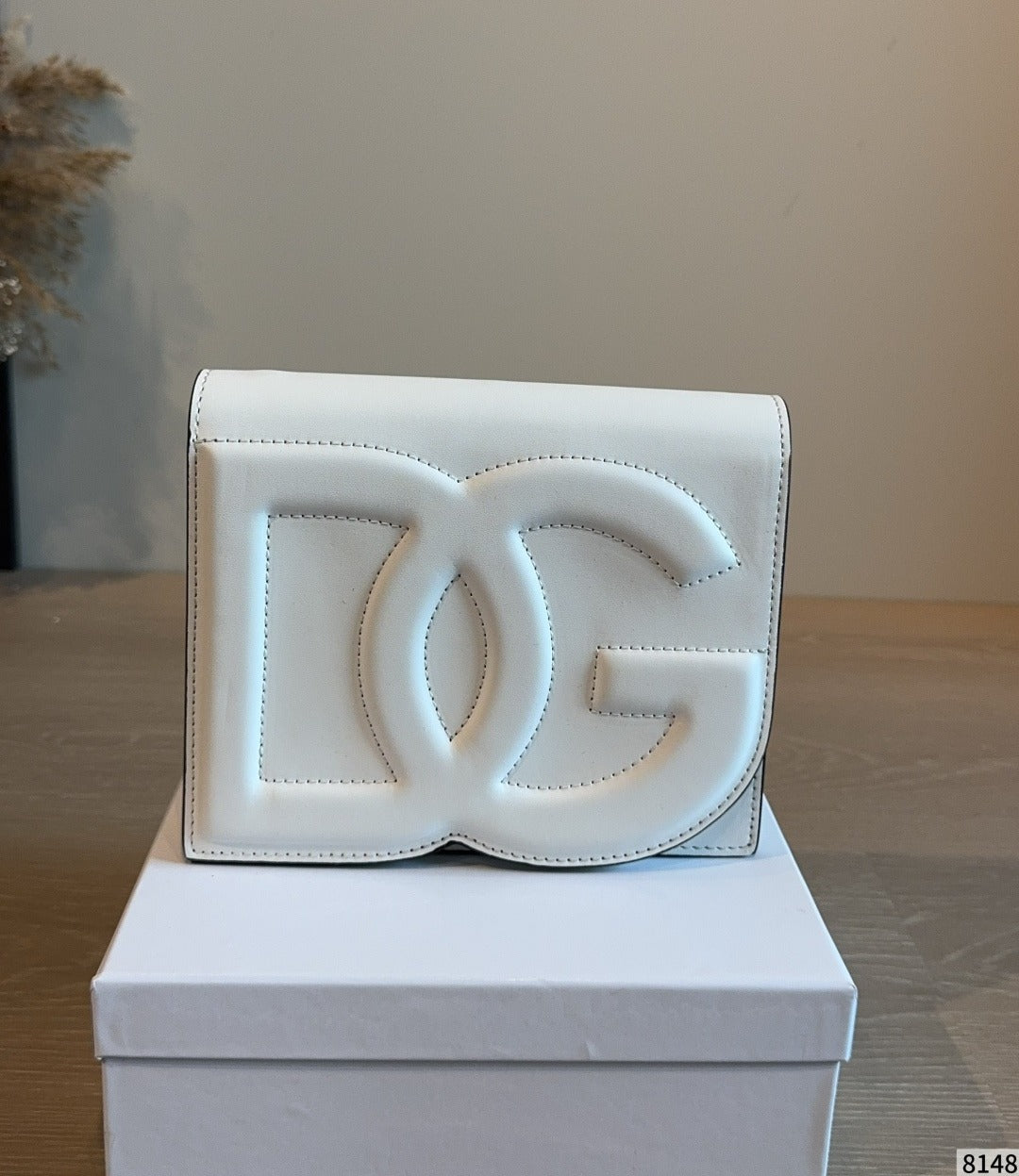 Dolce & Gabbana Calfskin Leather Logo Crossbody Bag