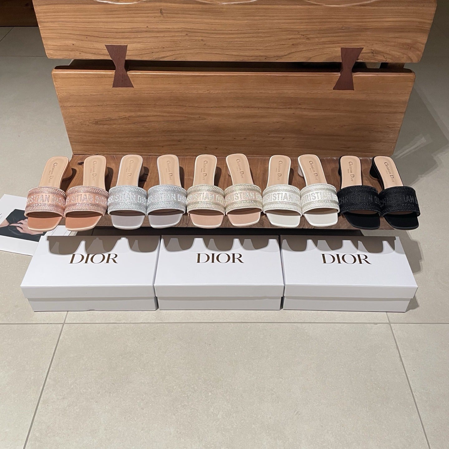 Dior Embroidered Slides