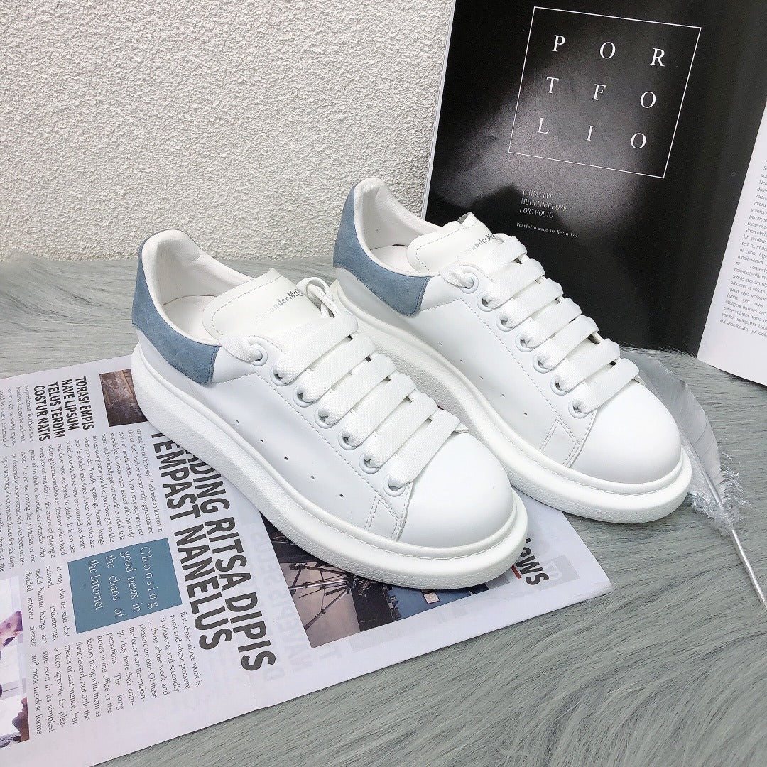 Alexander McQueen Lambskin Leather Logo Sneakers