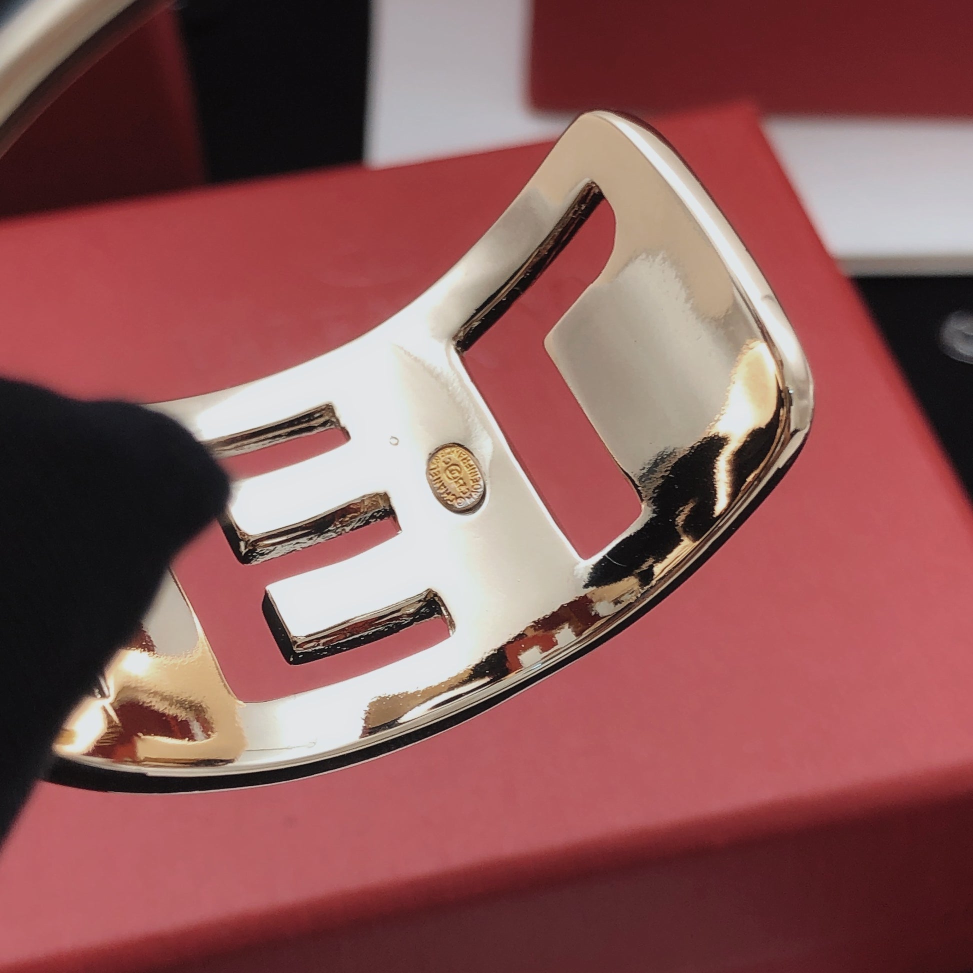 Chanel Brass Openwork Bracelet