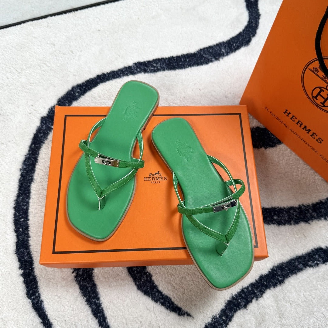 Hermes Leather Logo Slides