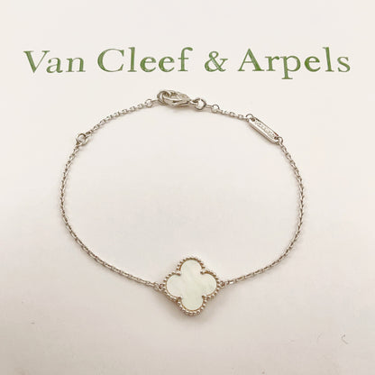 Van Cleef & Arpels Silver Brass Clover Bracelet