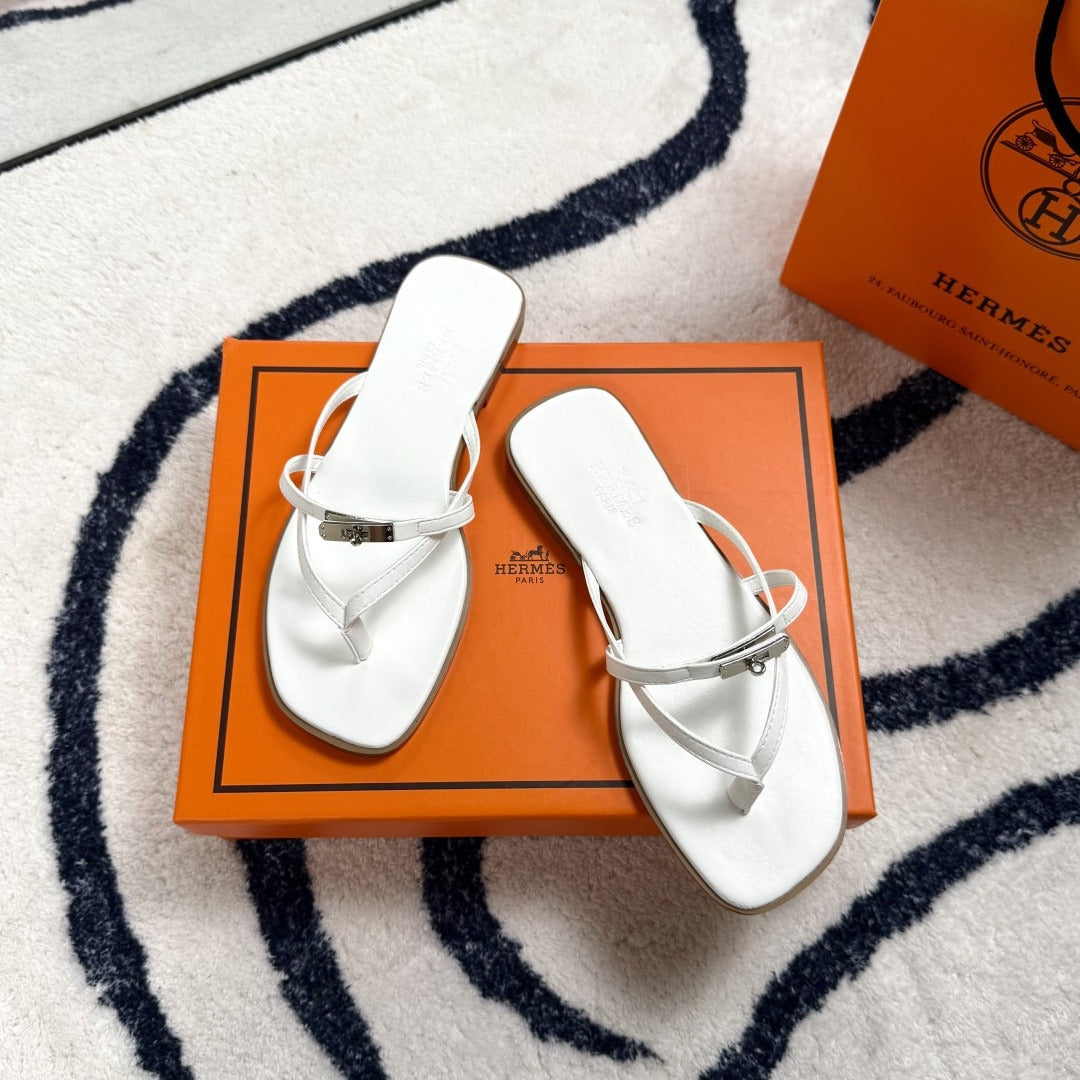 Hermes Leather Logo Slides