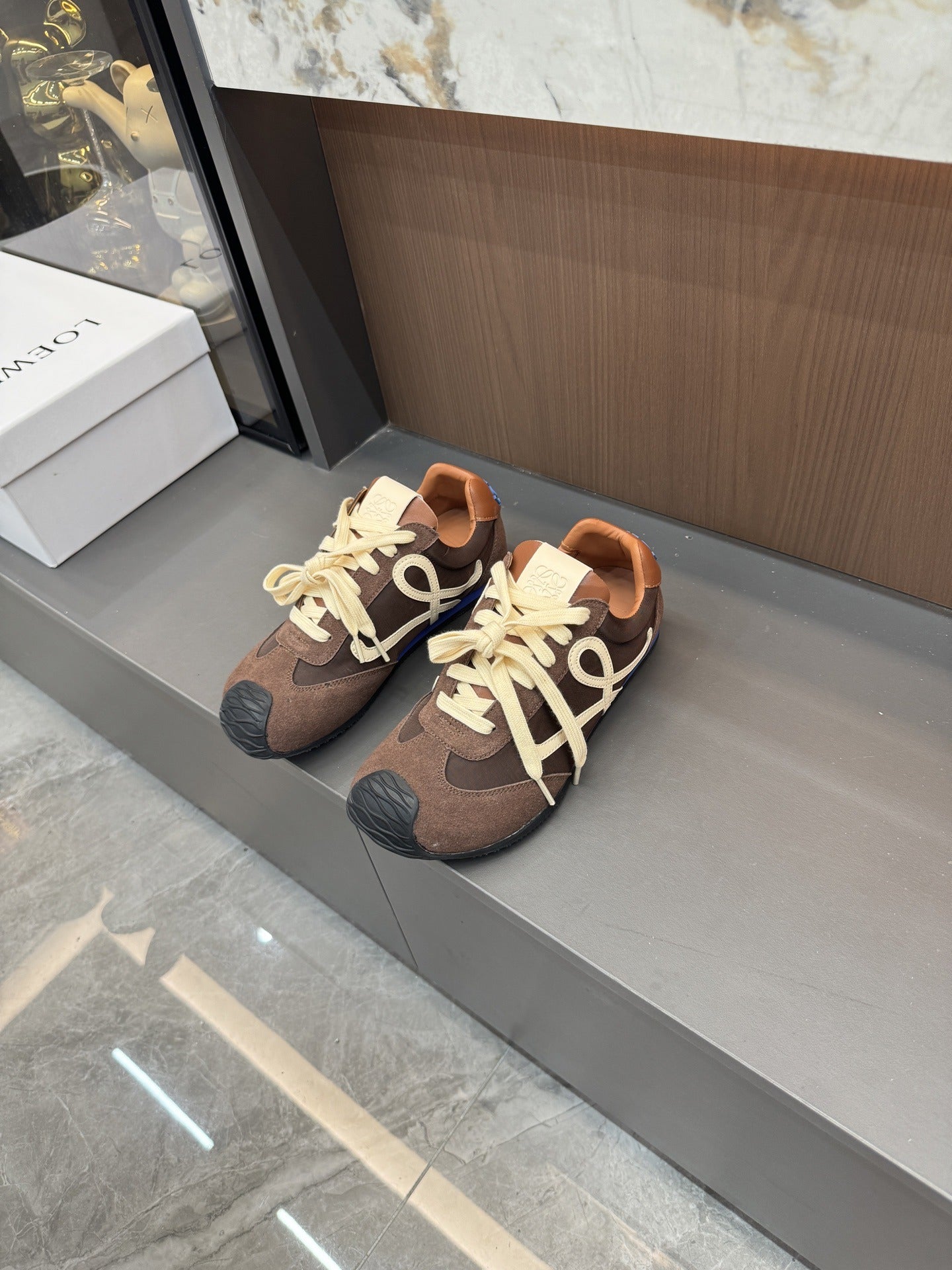 Loewe Black Nylon & Lambskin Leather Shoes