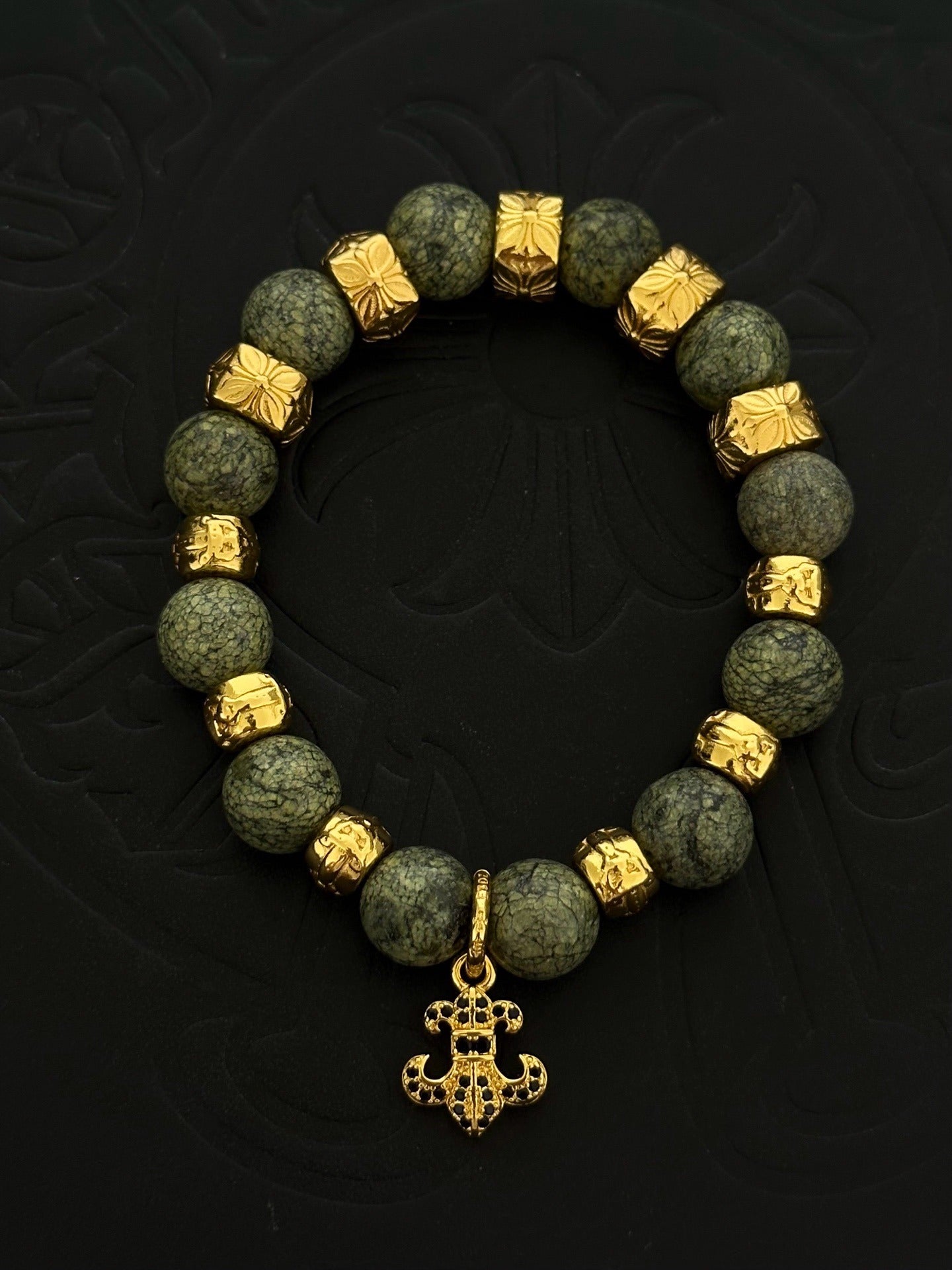 Chrome Hearts Sterling Silver Cross Bracelet
