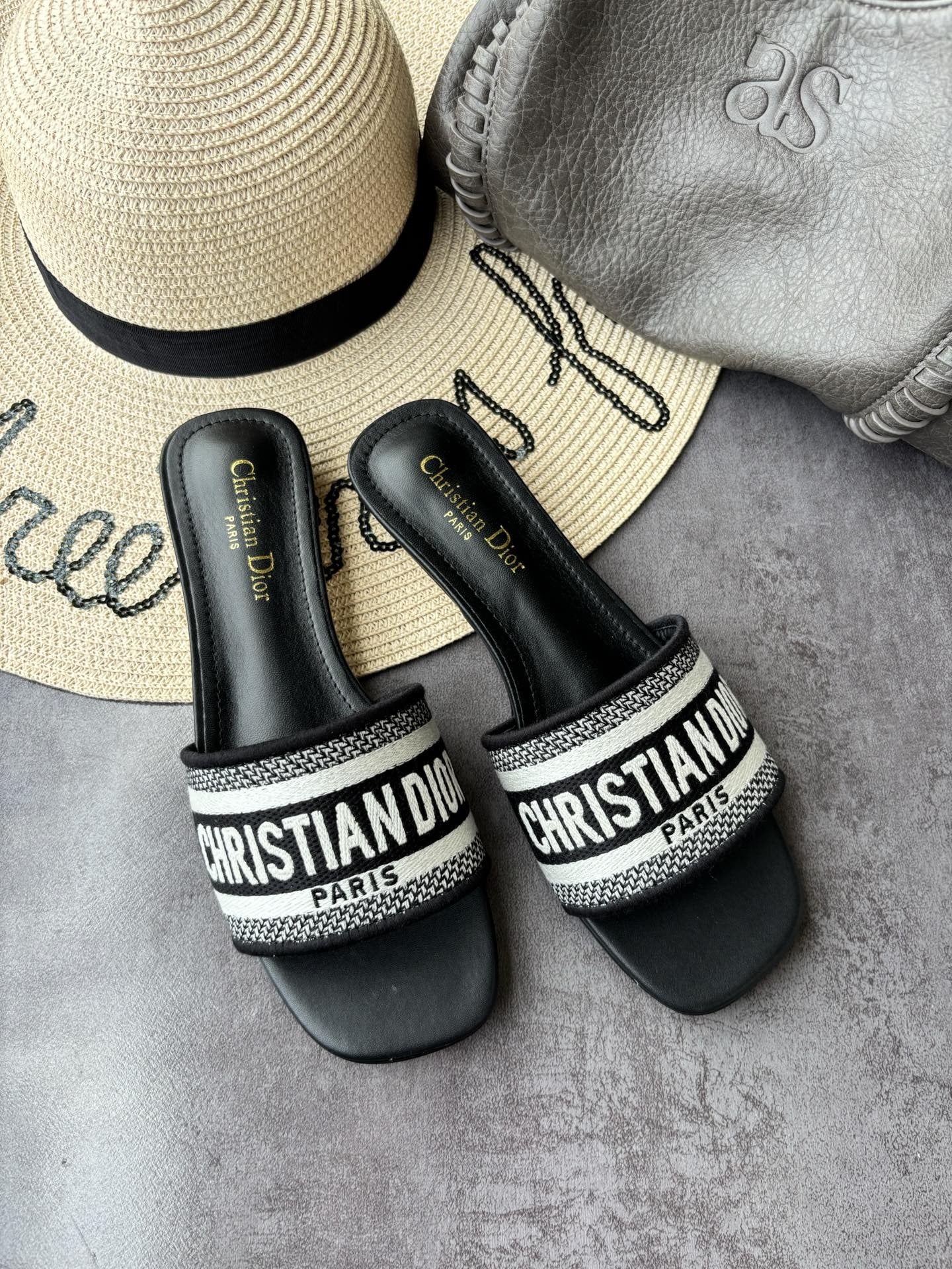 Dior Square Toe Slides