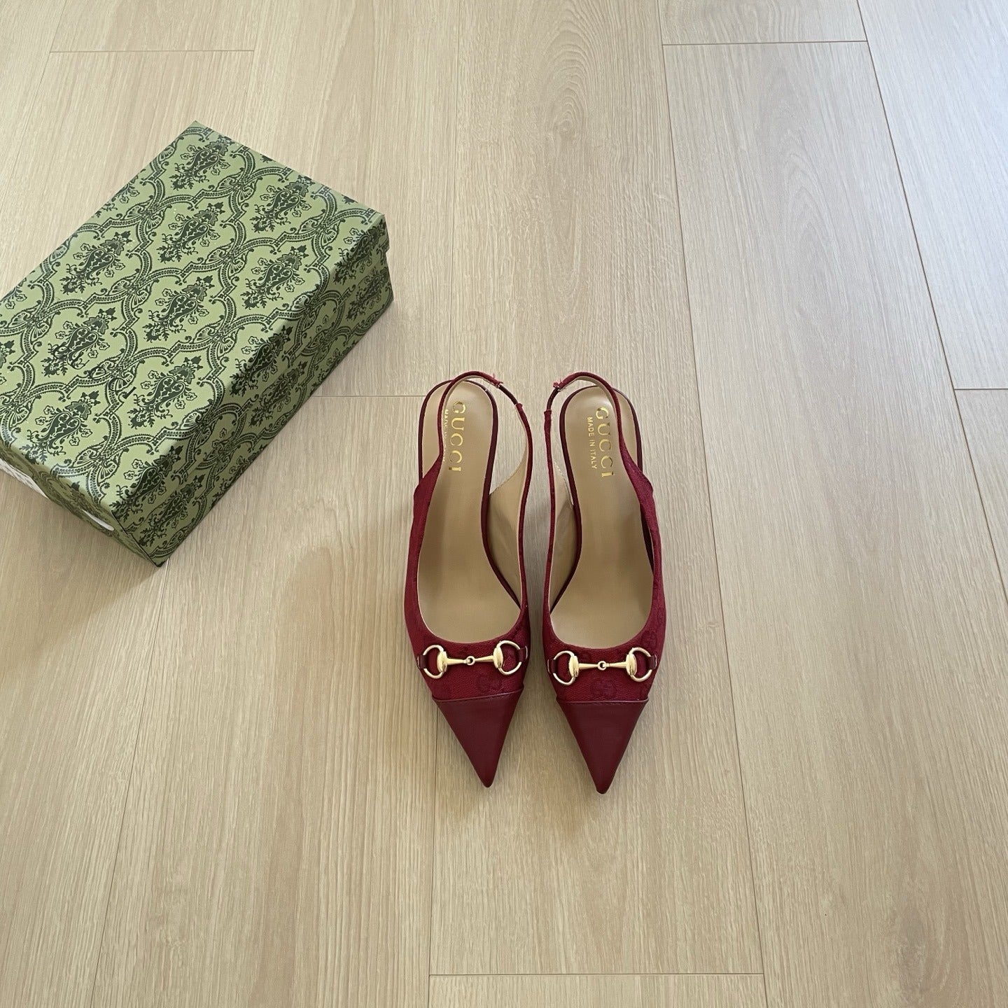 Gucci Canvas Horsebit Sandals