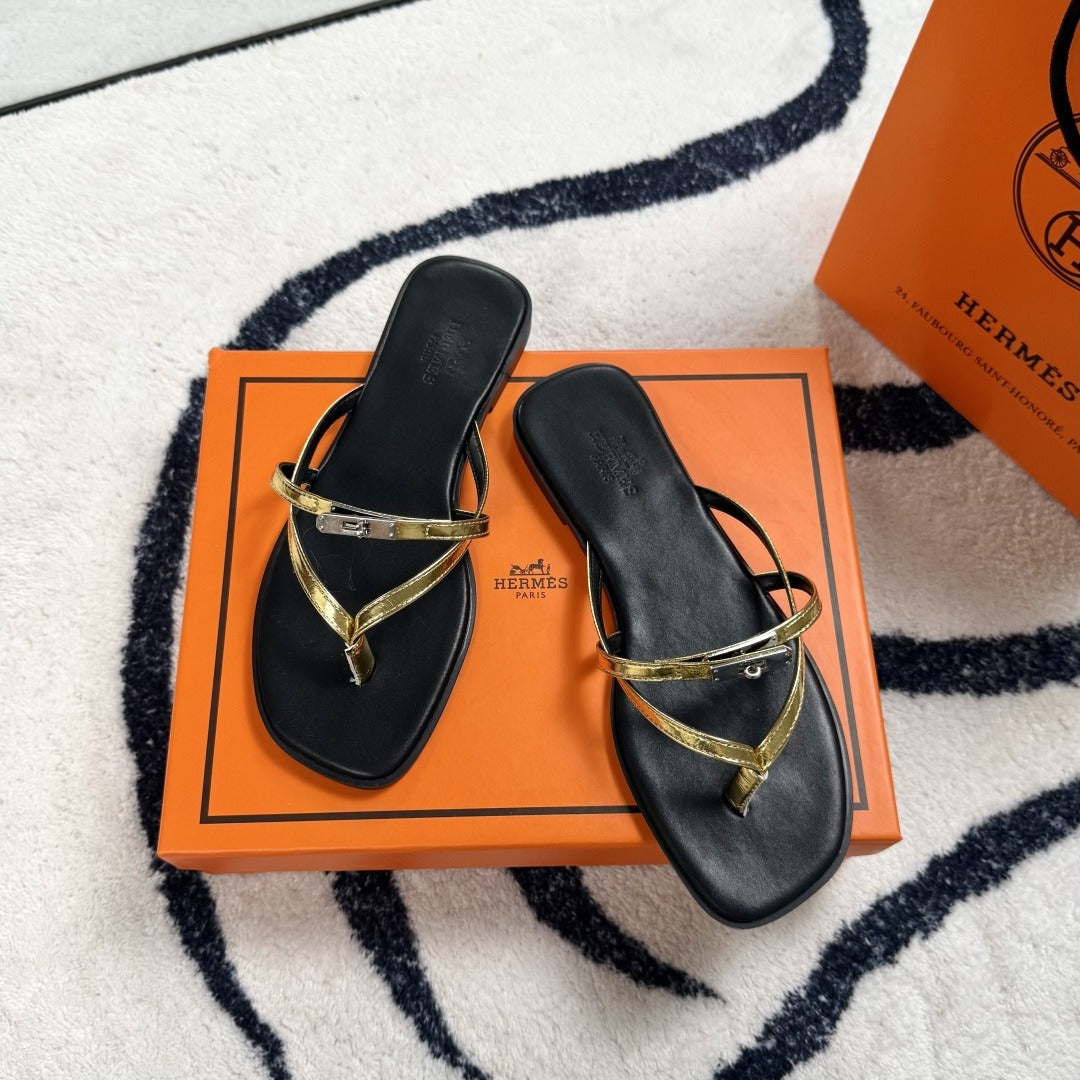 Hermes Leather Logo Slides