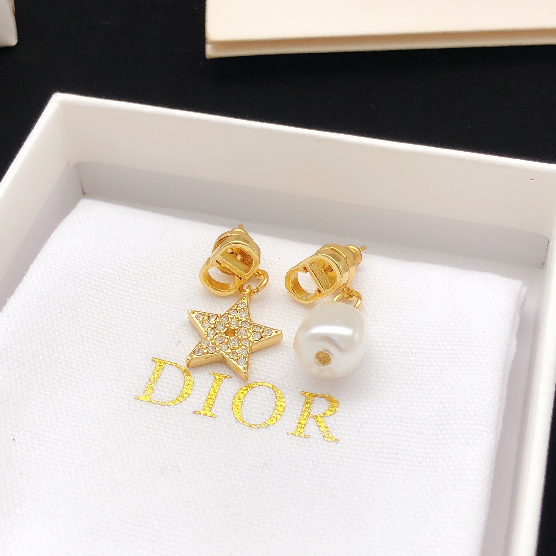 Dior Brass Star Earrings