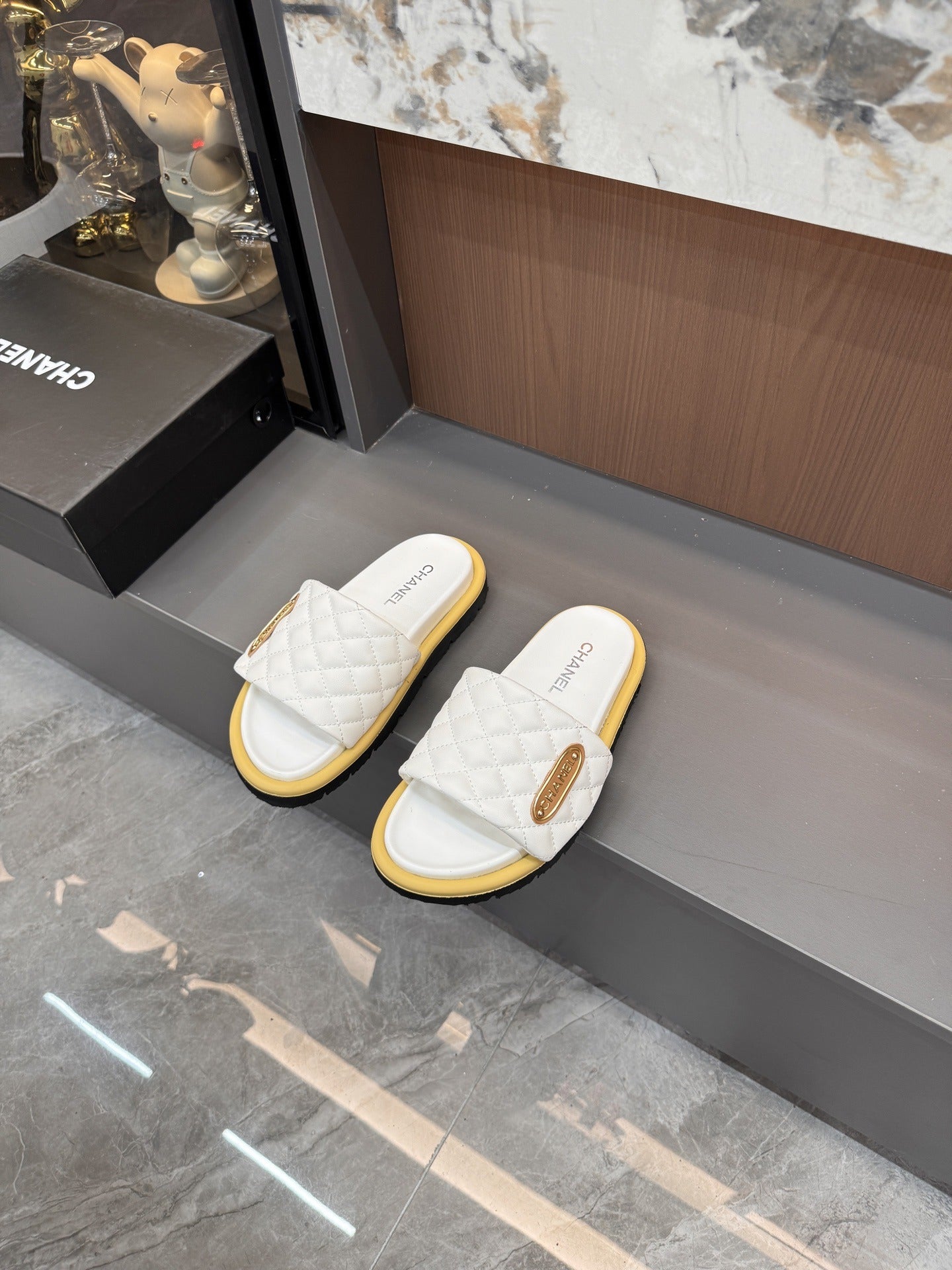 Chanel Lambskin Leather Slides