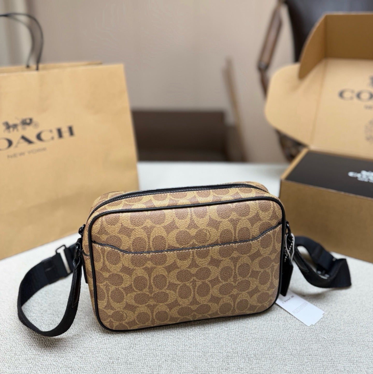 Coach Black Logo Crossbody Bag