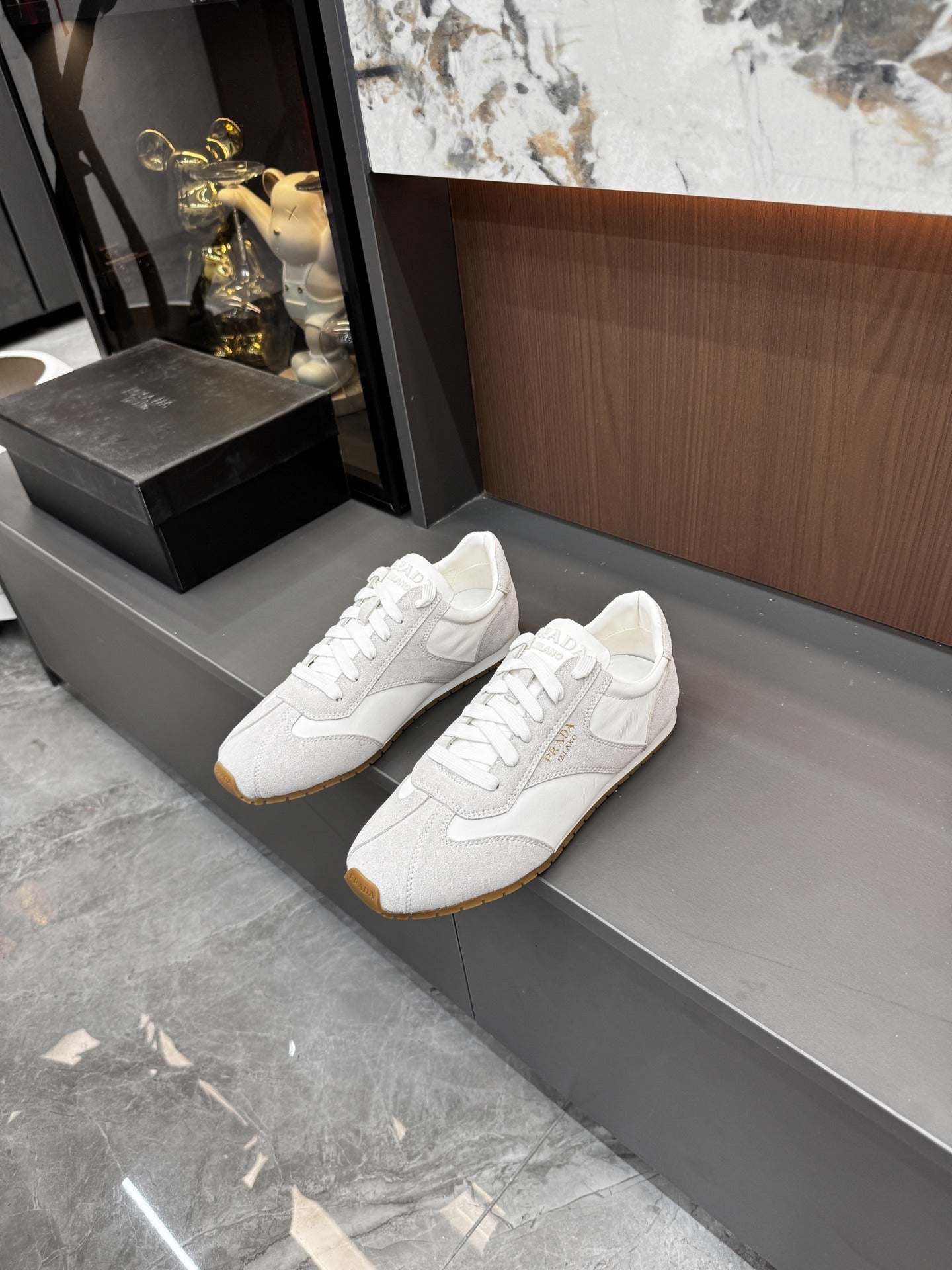 Prada Lambskin Leather Sneakers