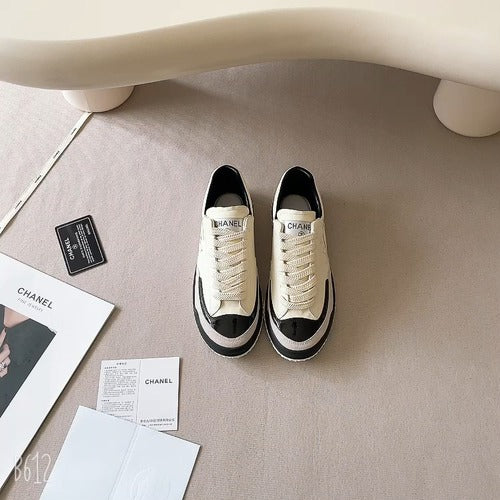 Chanel Leather Colorblock Shoes