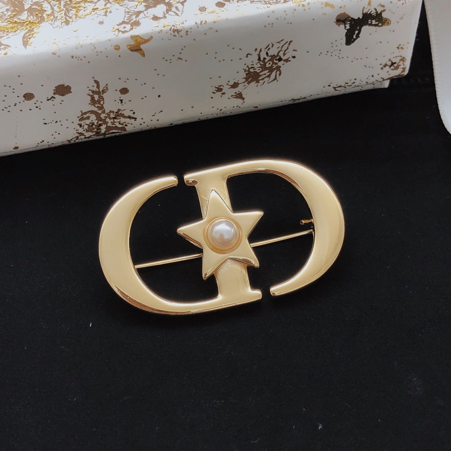 Dior Brass Star Brooch