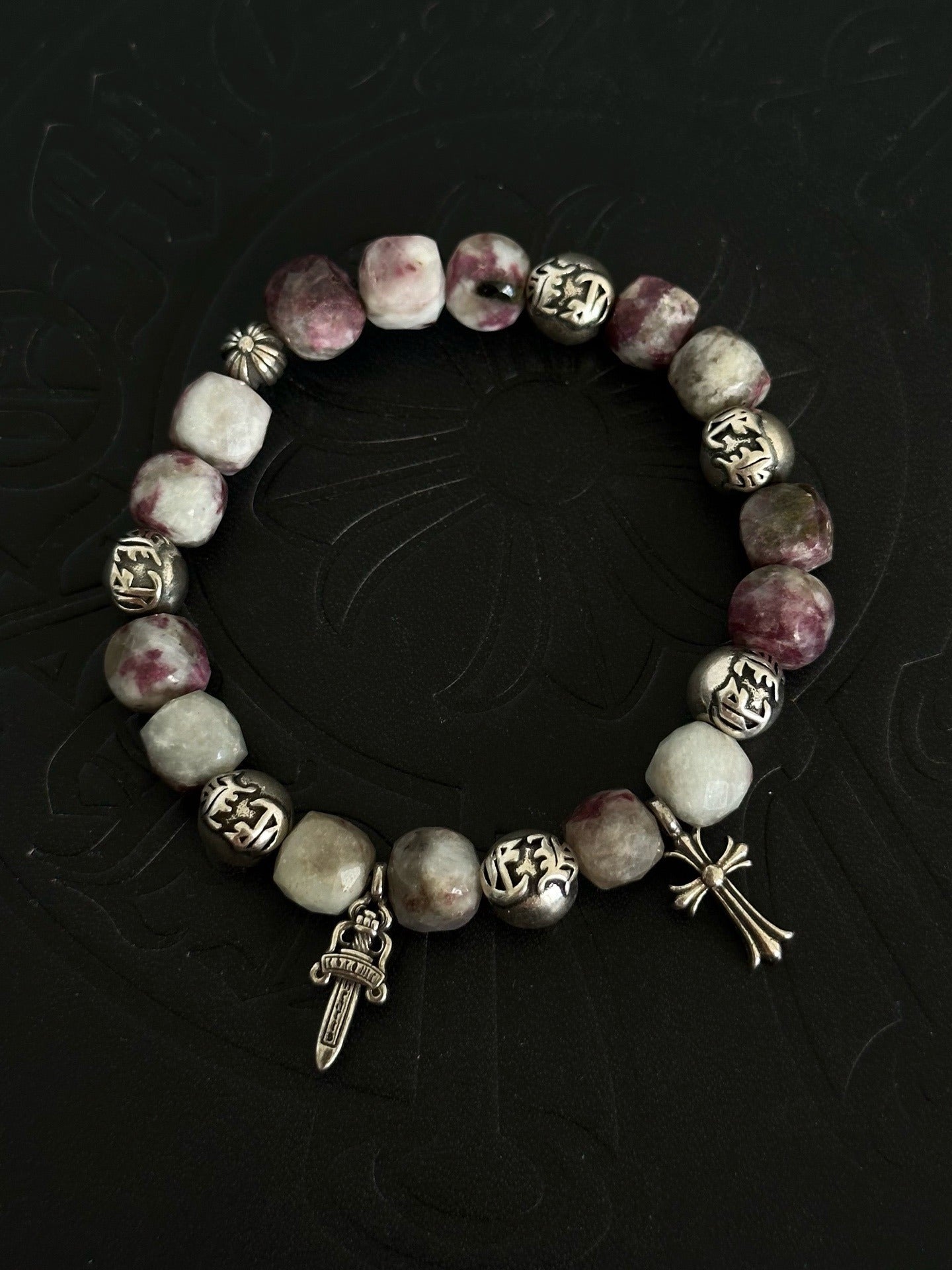 Chrome Hearts Sterling Silver Cross Bracelet