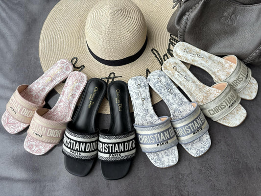 Dior Square Toe Slides
