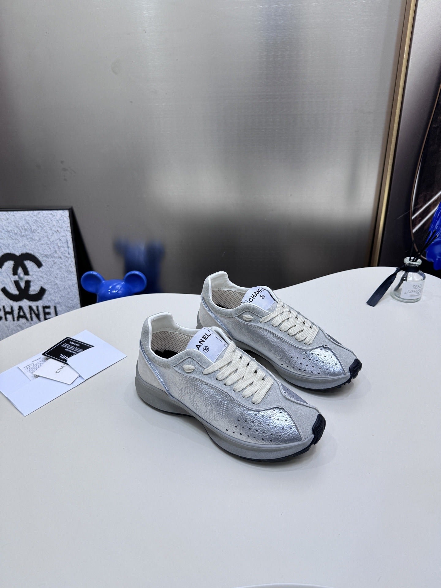 Chanel Leather Tennis Sneakers