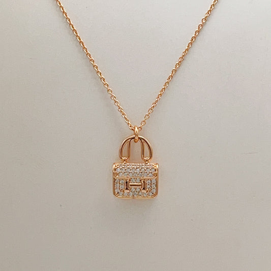 Hermes Brass Necklace