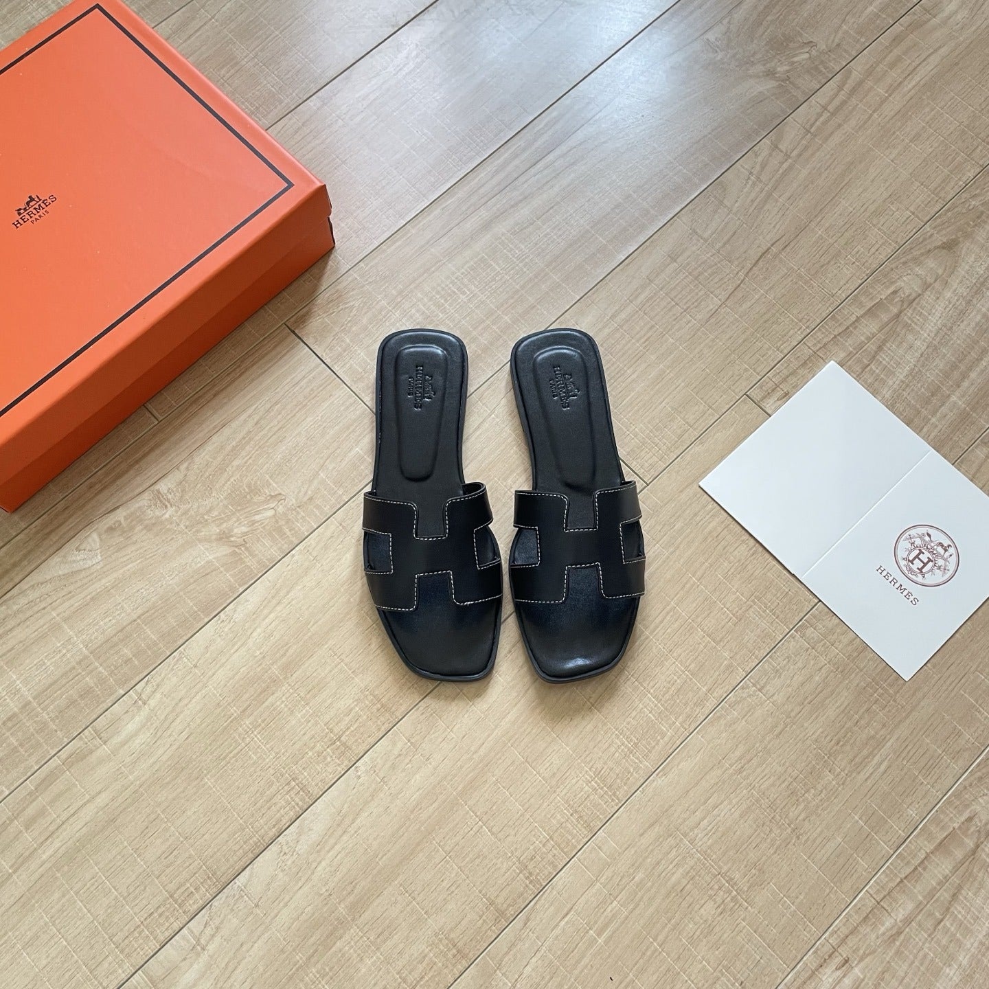 Hermes Leather Slides