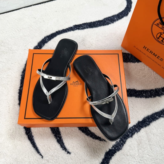 Hermes Leather Logo Slides