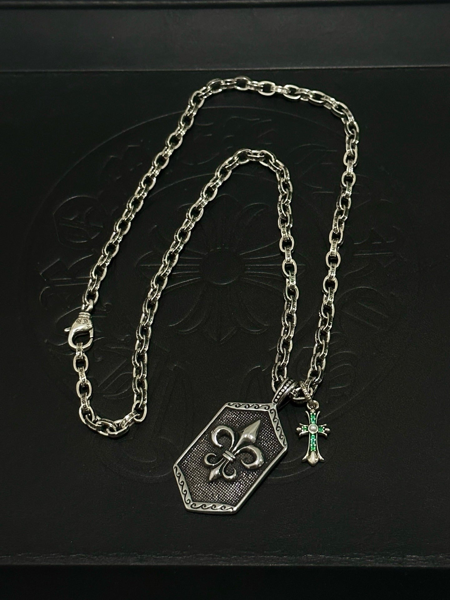 Chrome Hearts Sterling Silver Cross Necklace