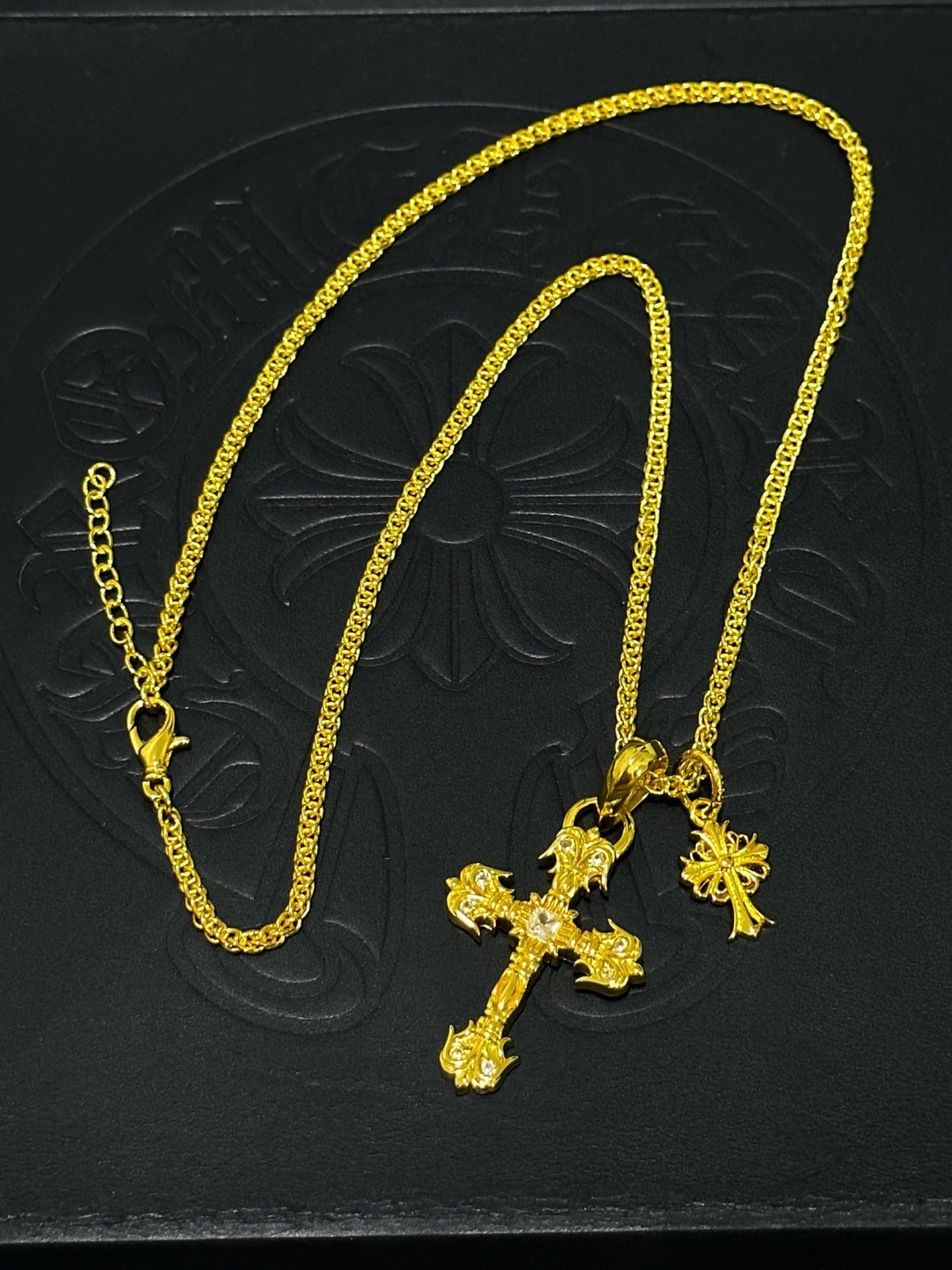 Chrome Hearts Sterling Silver Cross Necklace