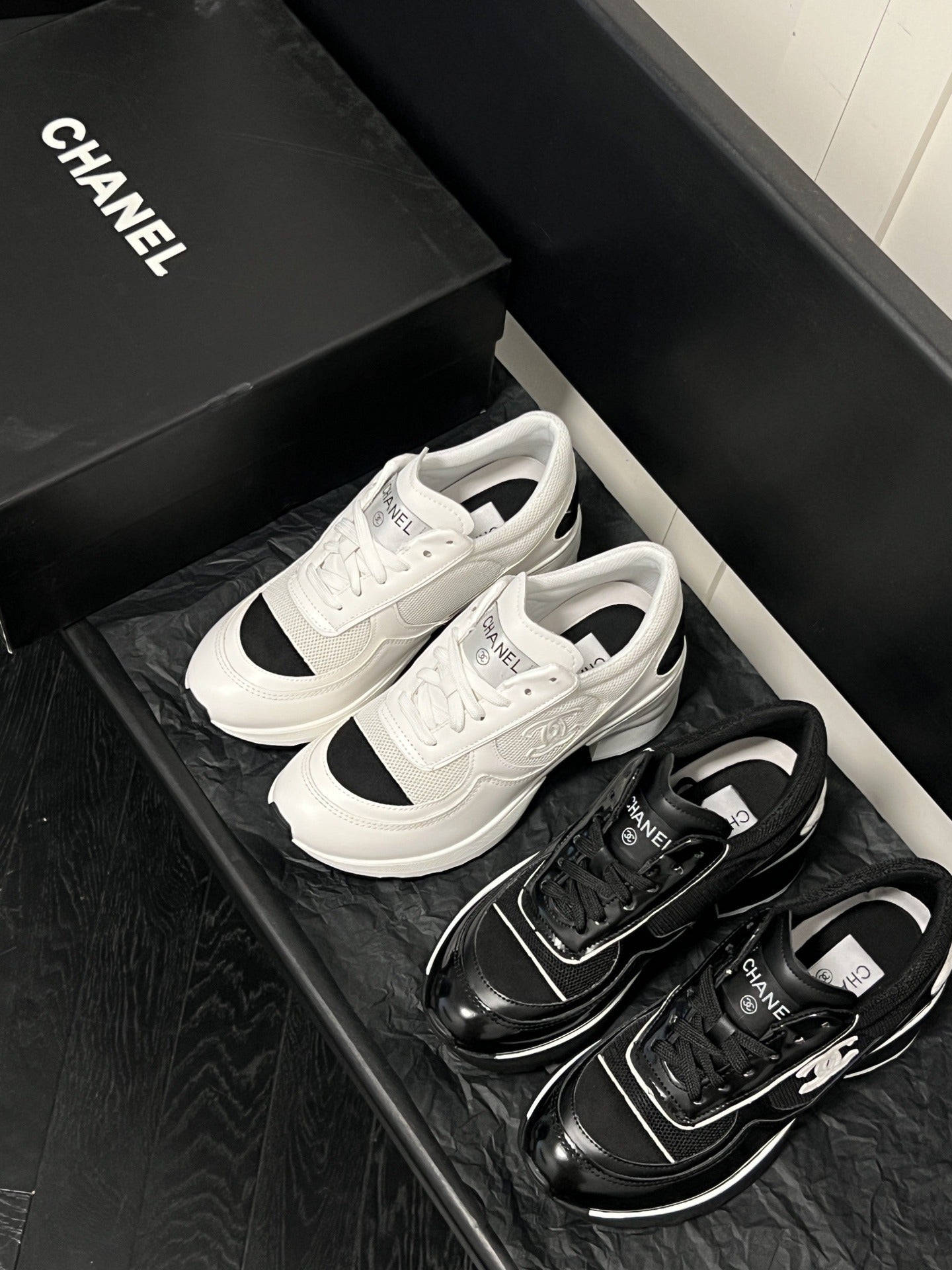 Chanel Logo Sneakers