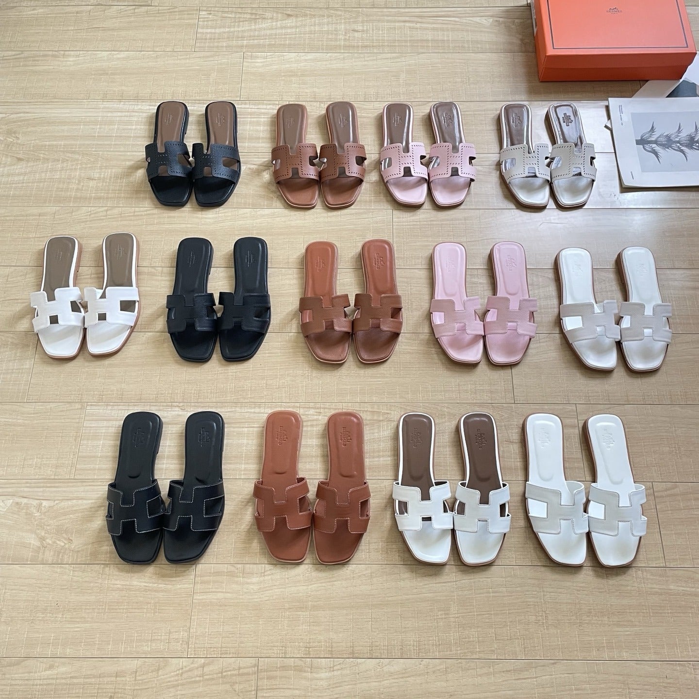 Hermes Leather Slides