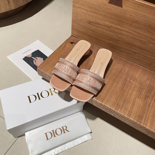 Dior Embroidered Slides