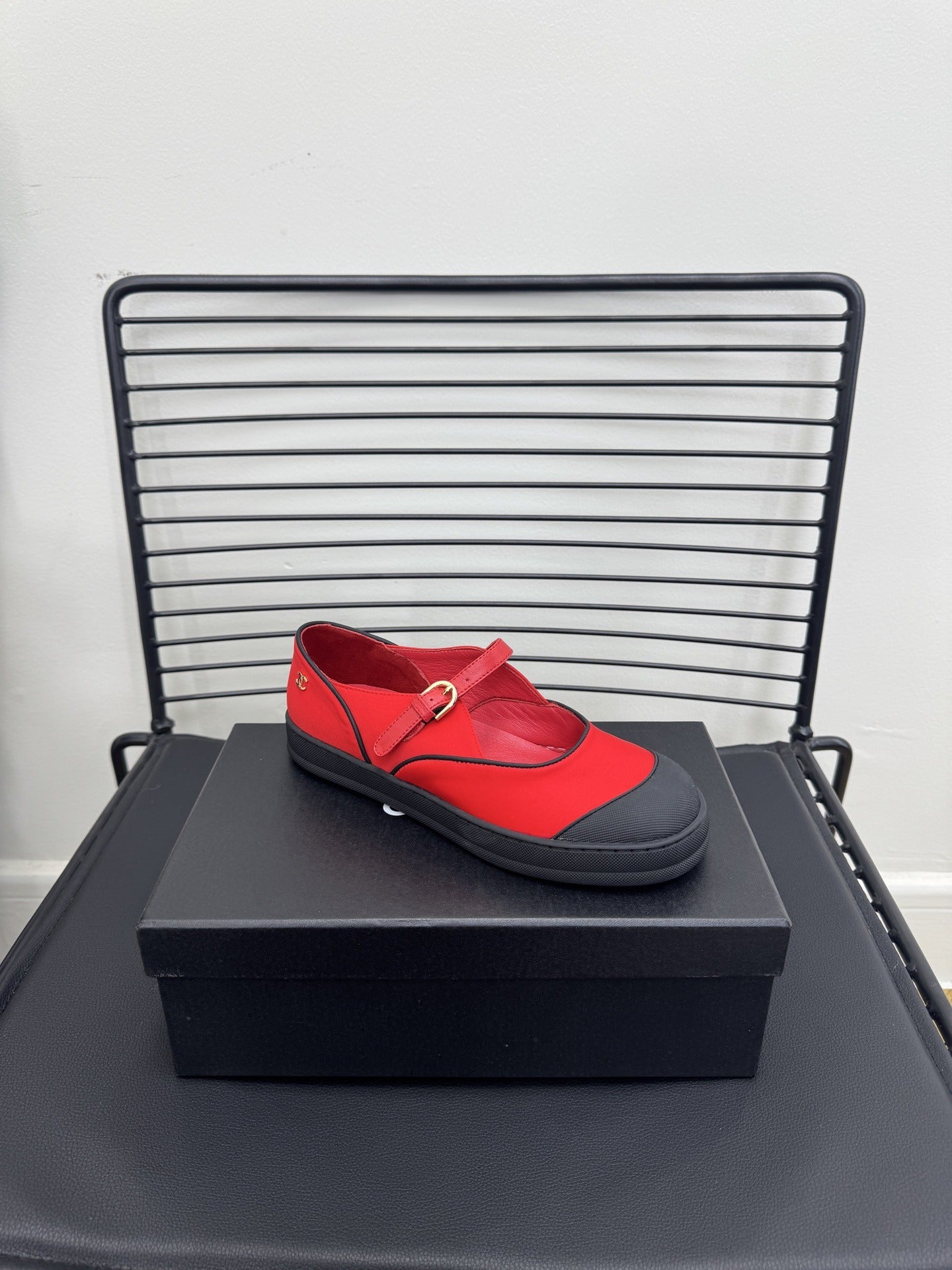 Chanel Lambskin Leather Logo Shoes