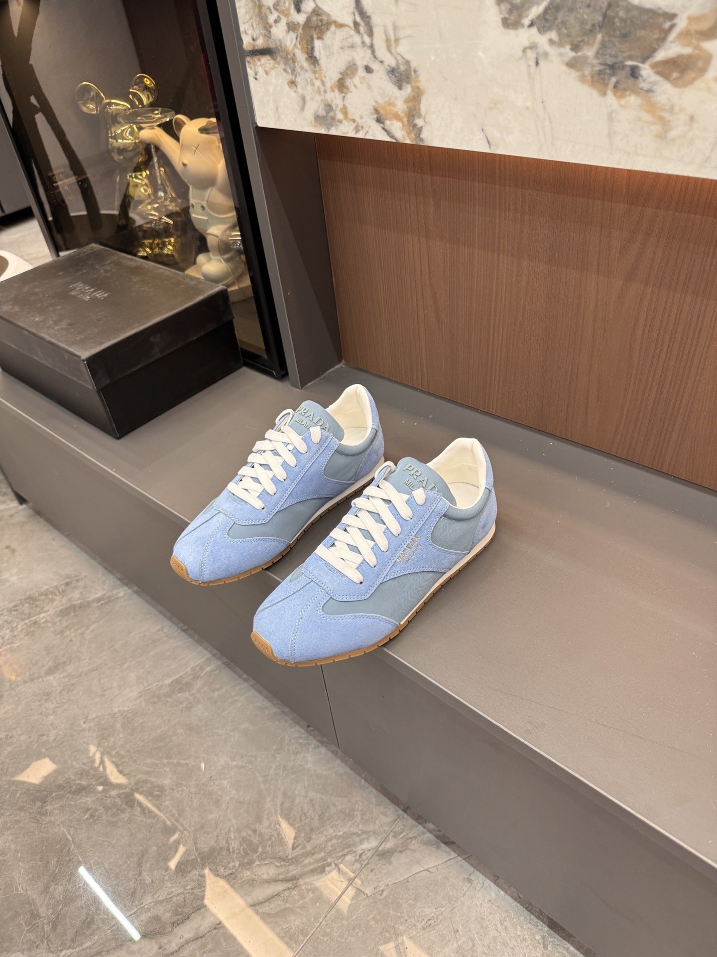 Prada Lambskin Leather Sneakers