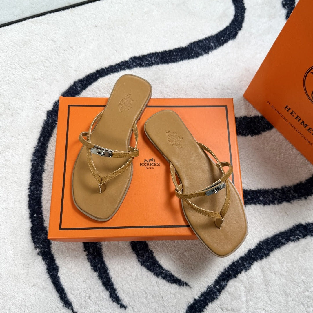 Hermes Leather Logo Slides