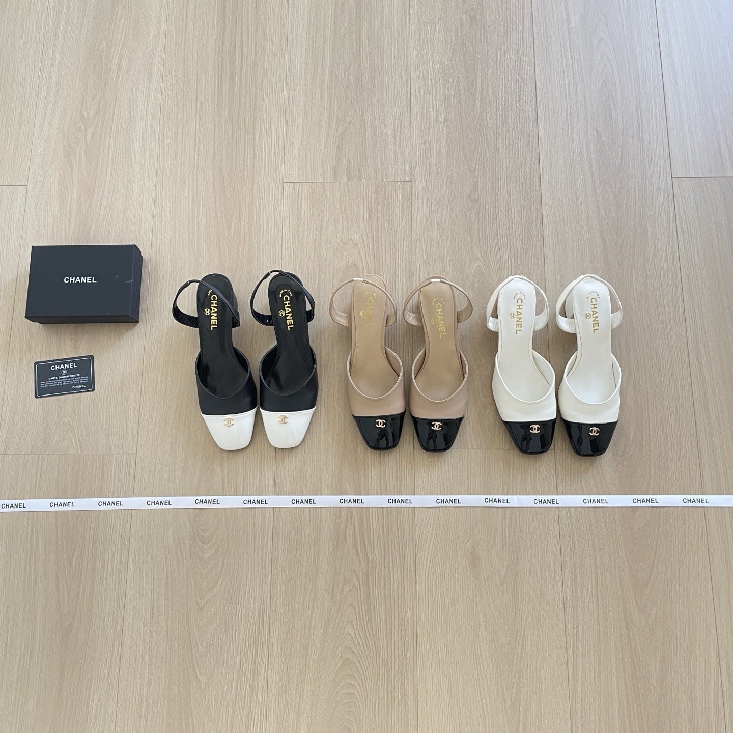 Chanel Leather Colorblock Sandals