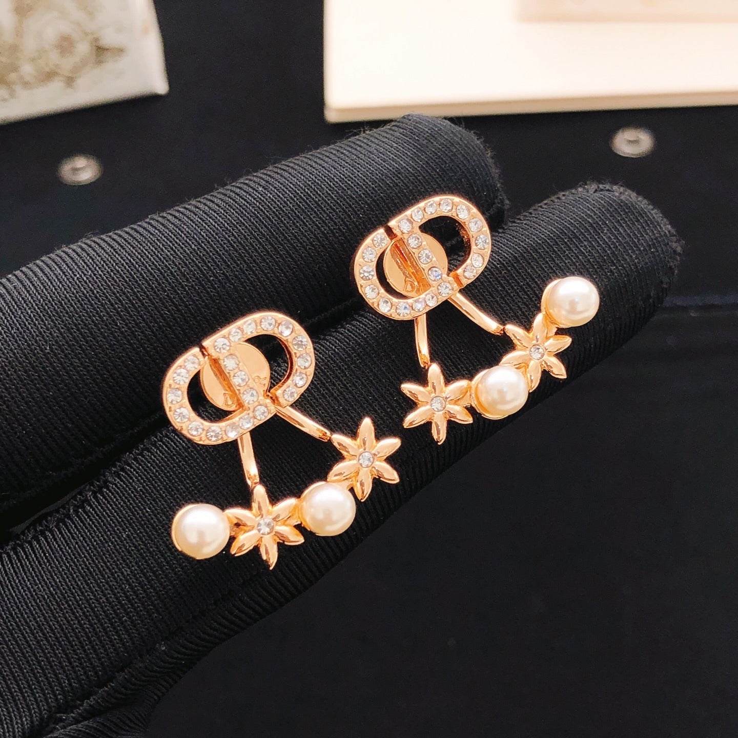 Dior Gold Brass Sunburst Earrings