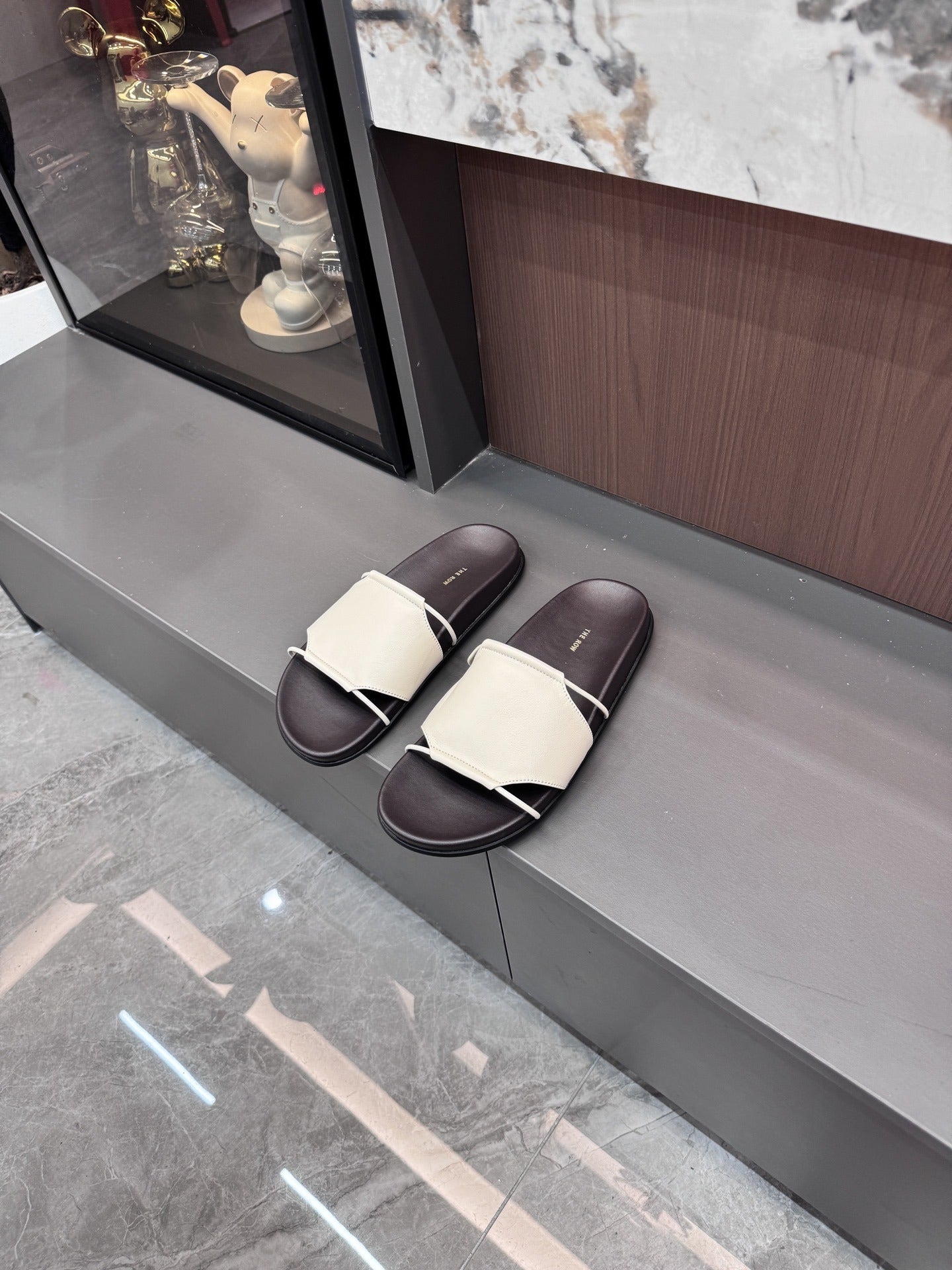 The Row Lambskin Leather Slides