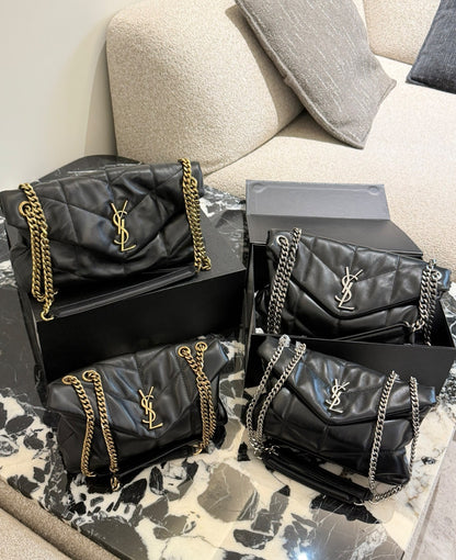 Saint Laurent Lambskin Leather Chain Handbag