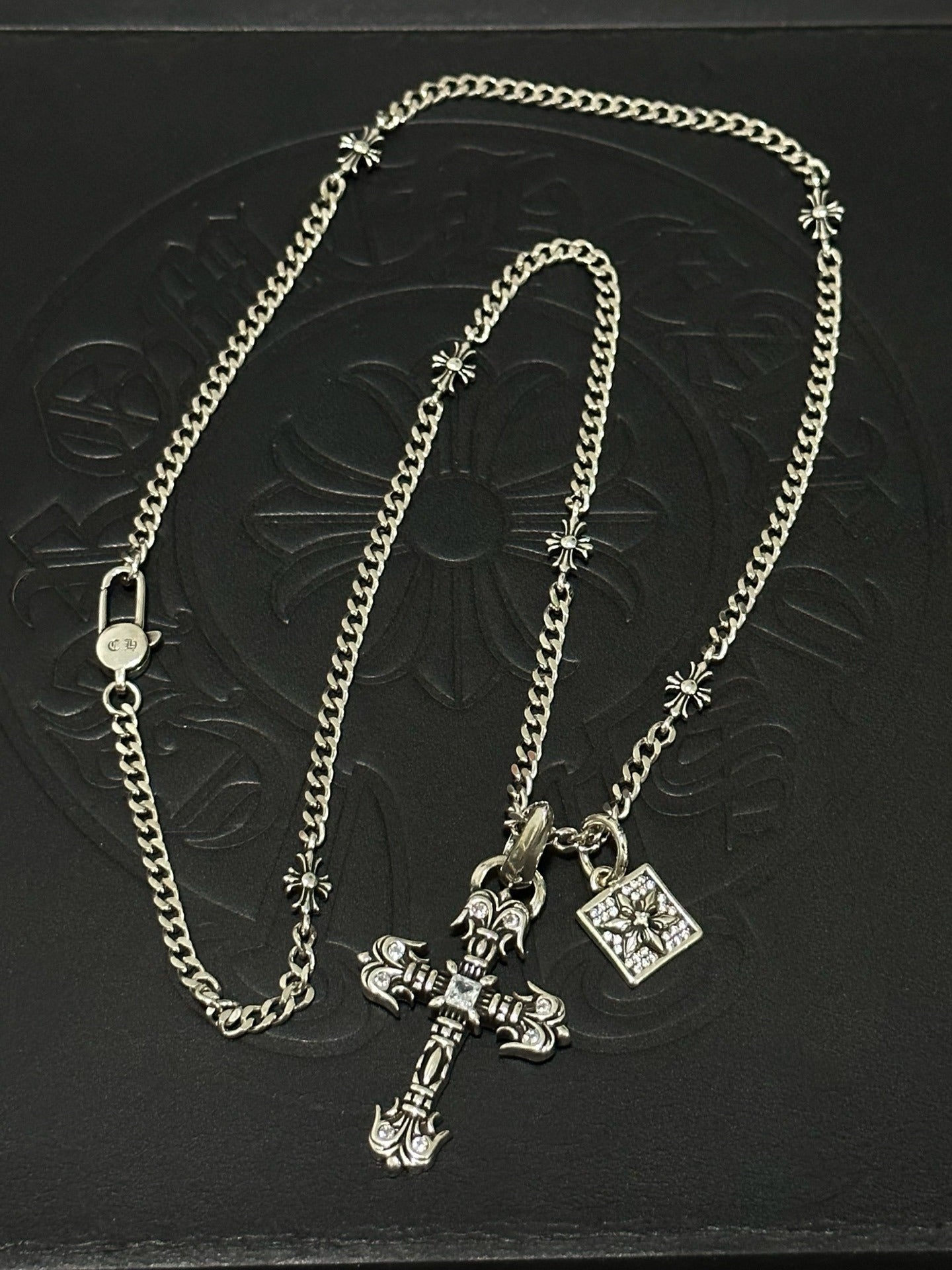 Chrome Hearts Sterling Silver Cross Necklace