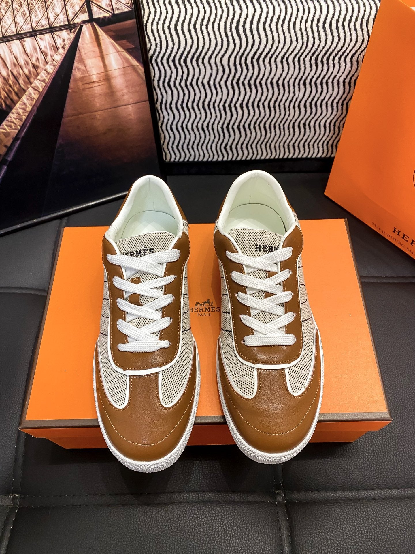 Hermes Black Sneakers
