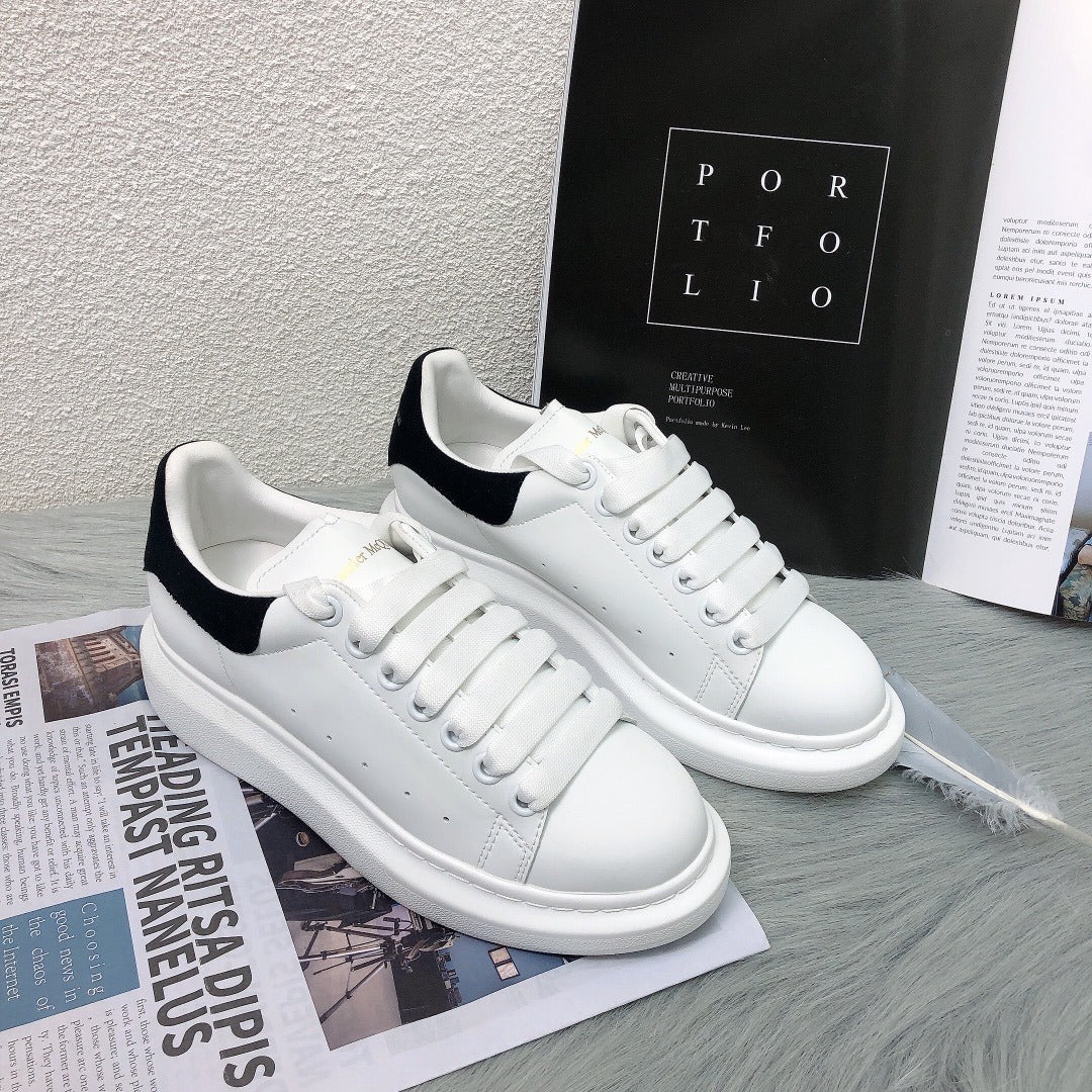 Alexander McQueen Lambskin Leather Logo Sneakers