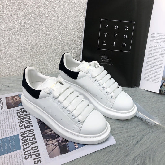 Alexander McQueen Lambskin Leather Logo Sneakers