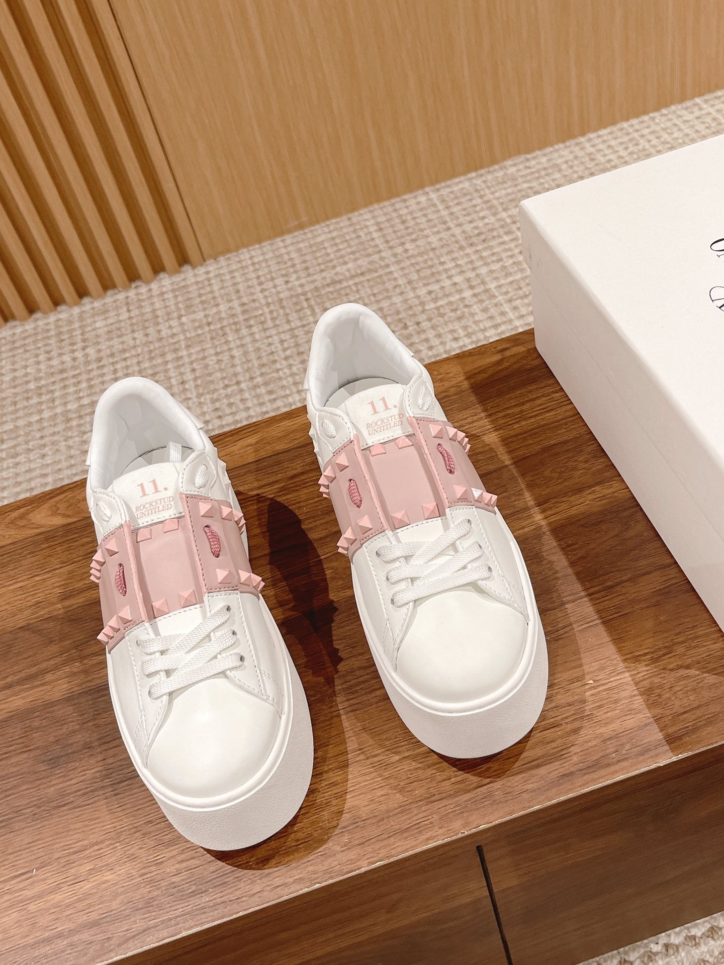 Valentino Calfskin Leather Sneakers