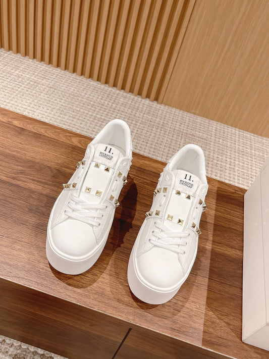 Valentino Calfskin Leather Sneakers