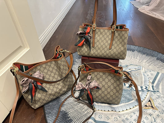 Gucci Vintage-Finish Tote Bag