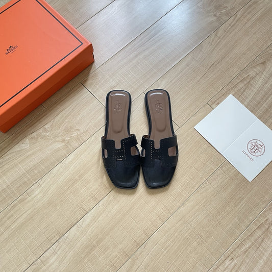 Hermes Leather Slides